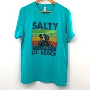 Canvas Bella+Canvas “Salty Lil’ Beach” Mermaid T-shirt Size L